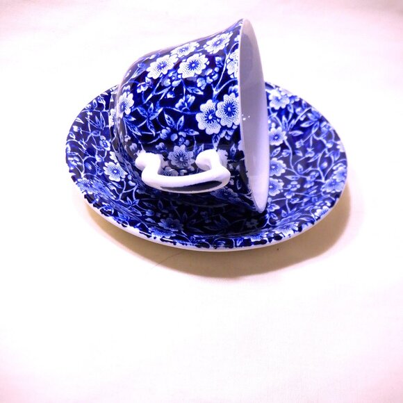 *** CALICO BURLEIGH Staffordshire *** CUP & SAUCER - Picture 1 of 2